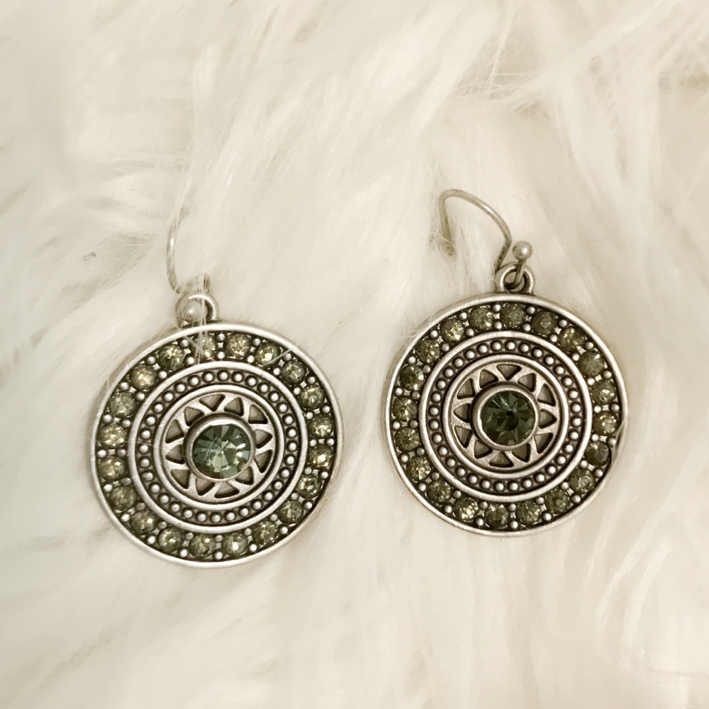 American Eagle Silver Medallion Earrings